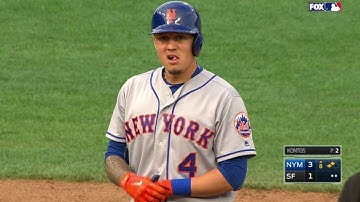 NYM@SF: Flores drives in Cabrera with a double