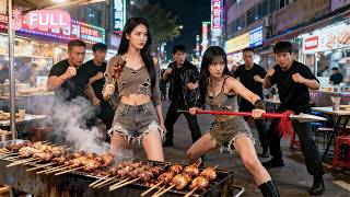 A thug tries to assault a girl, unaware the female BBQ vendor is a retired underworld legend! screenshot 3