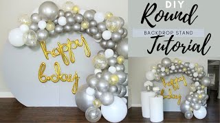 Diy round backdrop stand diy. tutorial. if you've been endlessly
looking for a tutorial then there's no need to look any fu...