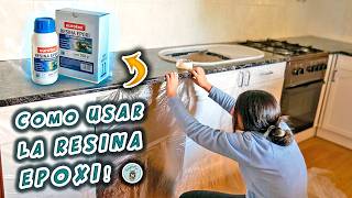 Como USAR RESINA EPOXI sobre una ENCIMERA con VINILO! Paso a Paso