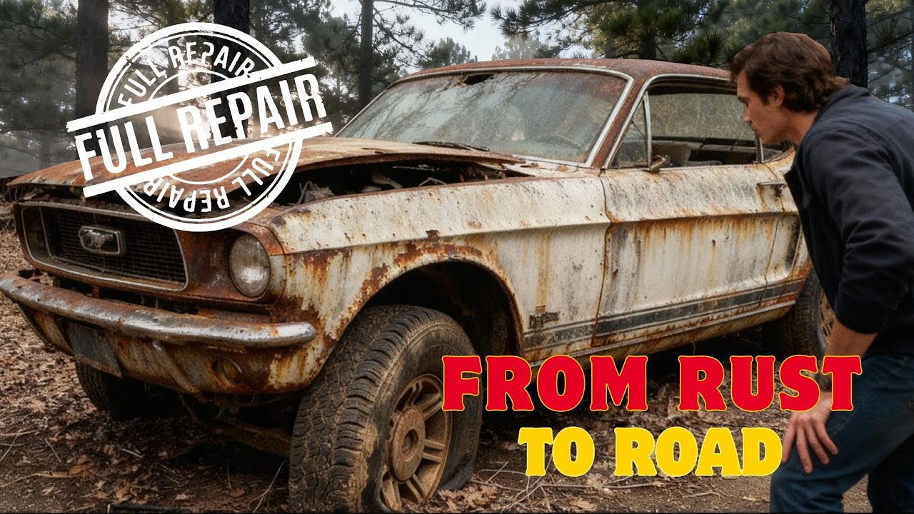 FULL REPAIR ! 1968 Ford Mustang FULL RESTORATION | ASMR - From Rust to Road!