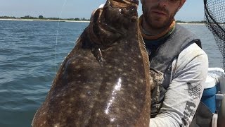 "10lb Fluke" - Epic Flounder (Fluke) Fishing a Limit to 9.14lbs! - 6/20/2016
