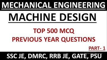 Machine Design MCQ | Mechanical Engineering MCQ on Machine Design | Machine Design Questions Part-1.