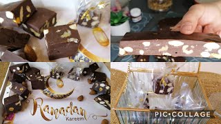 Nougat chocolatنوقا بذوق شوكولا اكثر من رائعه مع جديد بلاطوات لشهر الفضيل