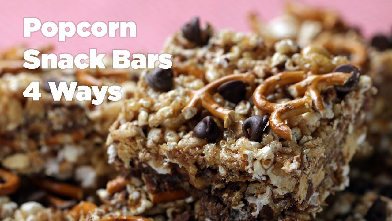 Popcorn Snack Bars 4 Ways • Tasty