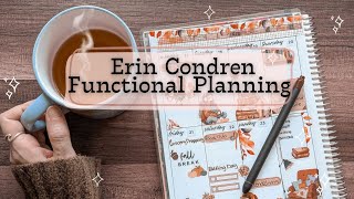 Erin Condren Functional Planning - A Cozy Week in my EC Planner 🧡 Diy Planners #planwithme