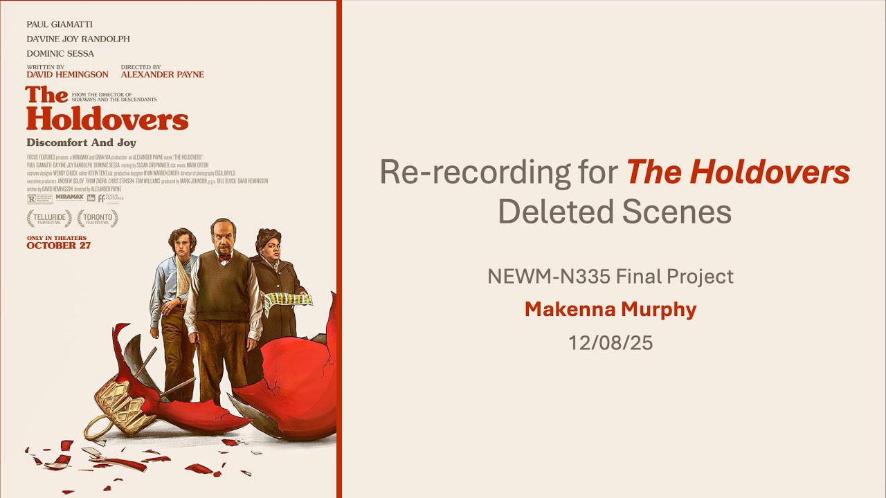 Re-foley & Re-score - The Holdovers Deleted Scenes