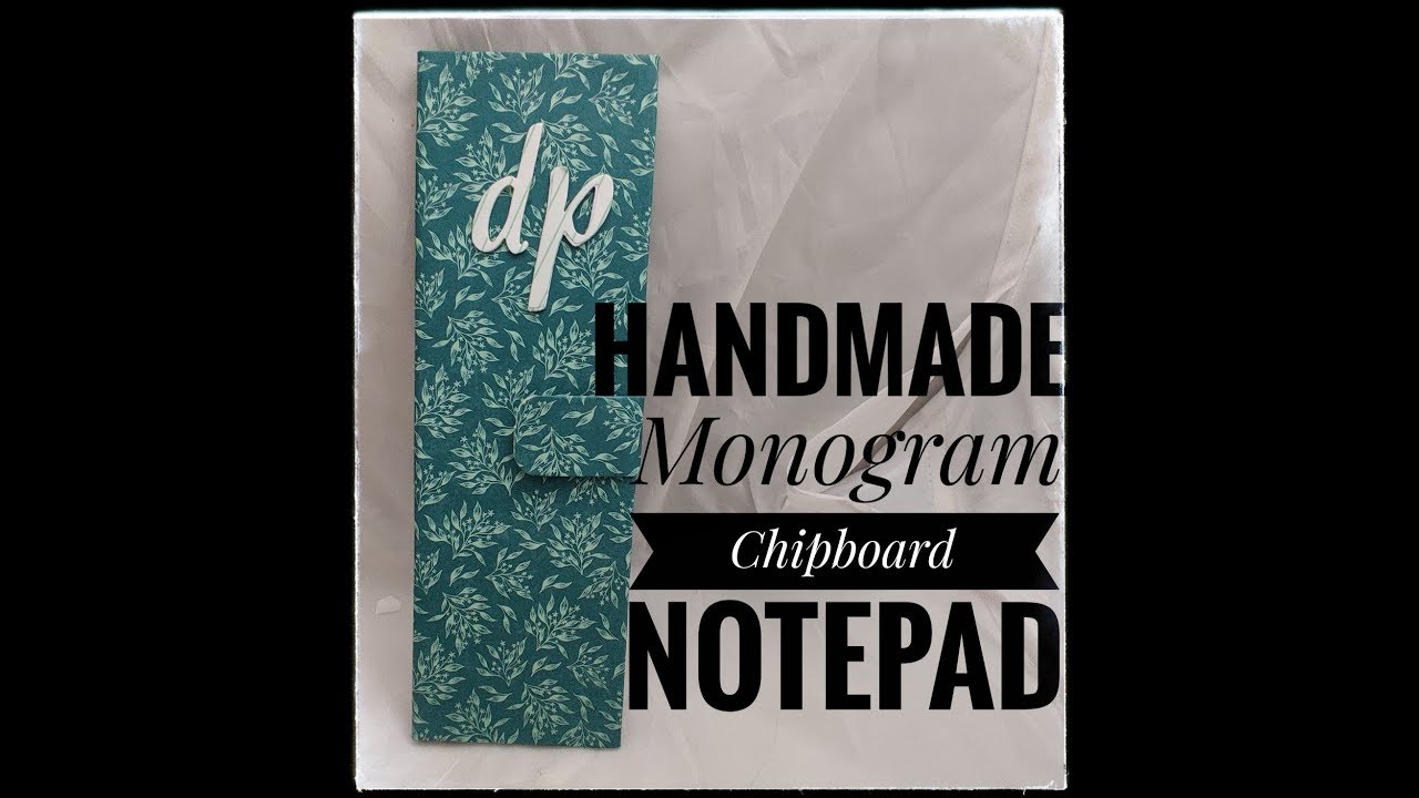 DIY Covered Notepad Monogram Stampin' Up! Hand Lettered Prose