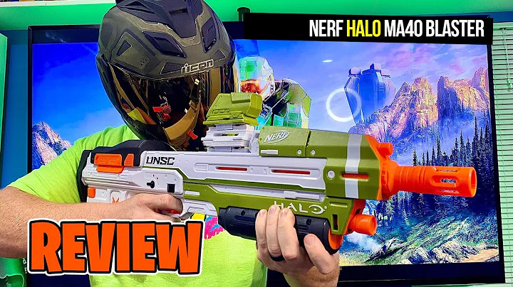 [REVIEW] 2020 Nerf HALO MA40 Blaster - Unboxing, Firing Test, Chrono & Giveaway!