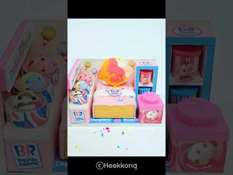 #shorts [DIY <strong>Real</strong> Miniature] <strong>Mini</strong> Baskin Robbins Board House ♥ Making Baskin Robbins Icecream room ♥