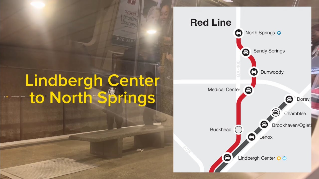 Riding the MARTA Train from Lindbergh Center to North Springs Station
