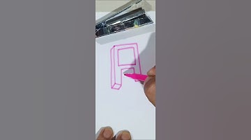 Writing sketching and drawing Alphabet A with Pink colour Marker Pen #yiichy
