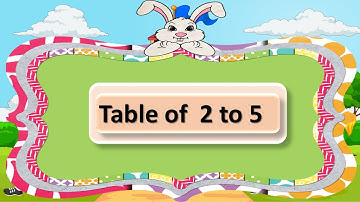 Table of 2 to 5 | Multiplication Table 2 to 5 | Rhythmic Tables from Two to Five