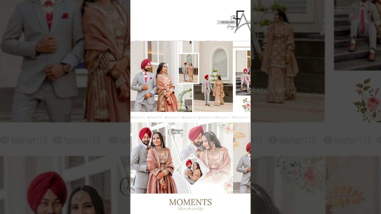 Professional wedding album design 4K ~ how to make album design 