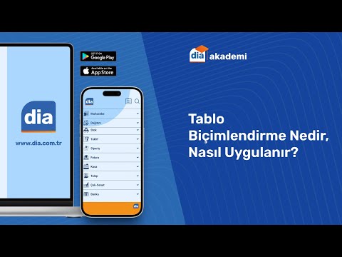 Tablo Biçimlendirme Nedir, Nasıl Uygulanır? DİA eğitim videosu