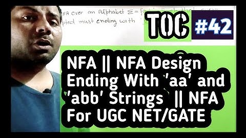 TOC||42|| HINDI || NFA Design Ending With 