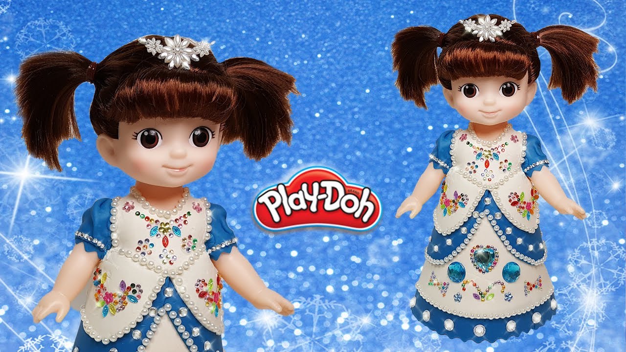 Принцесса Эльза – Новое Платье из пластилина