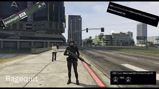 Mk2 griefer ragequits after getting spawn killed - GTA 5 Online PvP