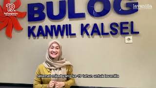 Ucapan Milad Ke-19 Lavanilla Dari Asisten Manager Marketing Bulog Kanwil Kalsel Icha