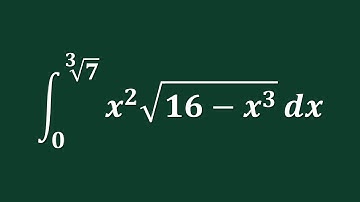 【詳細解題動畫】提要 [★積分]：Evaluate ∫(x²√16 – x³)dx, Upper Limit = ³√7 & Lower Limit = 0｜授課老師：中華大學土木系呂志宗特聘教授