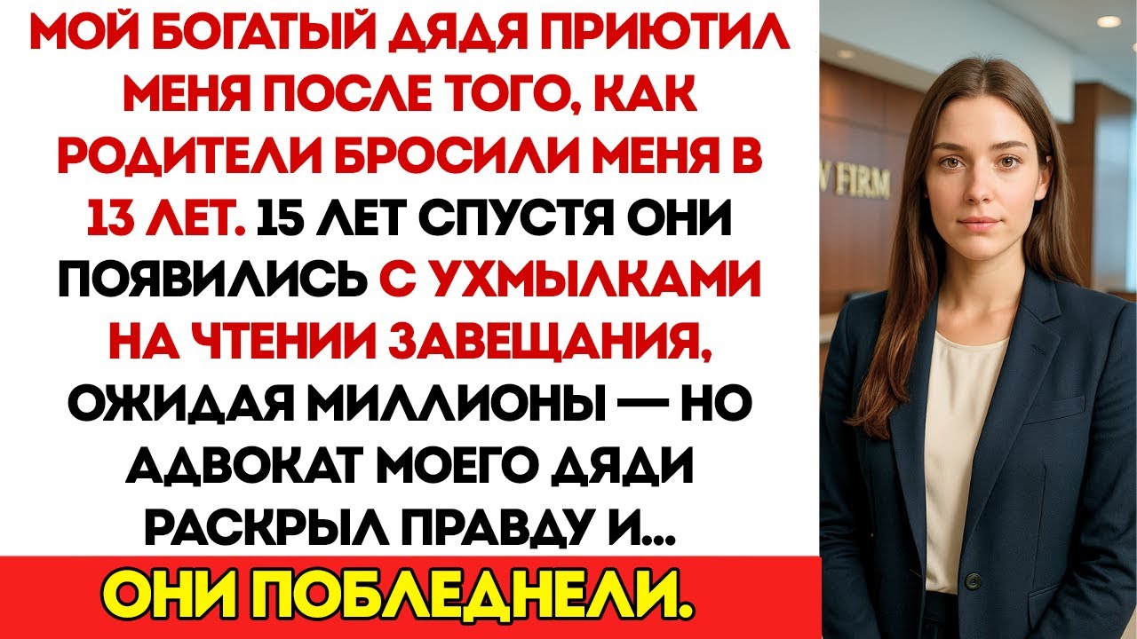 Мой состоятельный дядя приютил меня после того, как родители бросили меня в 13 лет. 15 лет спустя