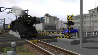 VRM5版よそ行きハートレイアウトローカル見張線完成4 D51蒸気機関車編成