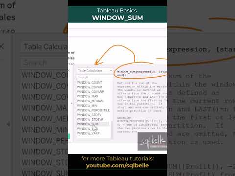 #Tableau for Beginners - What is WINDOW_SUM #tableaututorial  #tableautips  #tableautraining #SQL