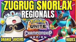 ZUGRUG SNORLAX!! ORANGE JUICERS vs HADES NA Regionals | Pokemon Unite