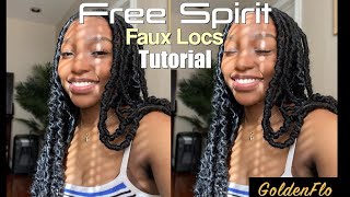 How To: FREE SPIRIT FAUX LOCS !! | GOLDENFLO