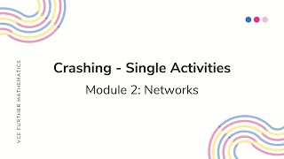 Project crashing - single activities
