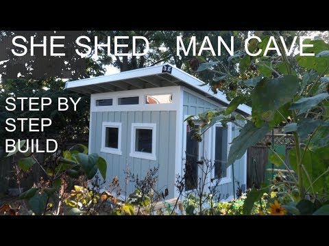 she shed - man cave - 10x12 studio office - youtube
