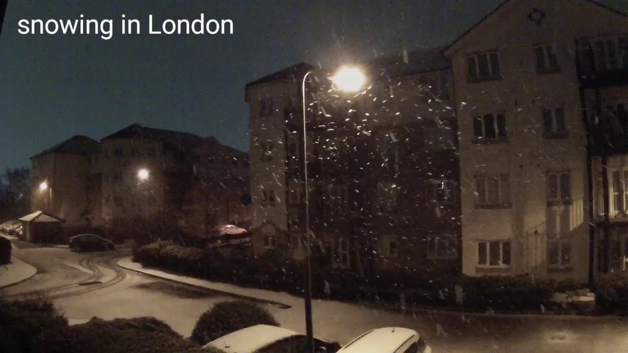 Snowing in London, January 2019 - YouTube