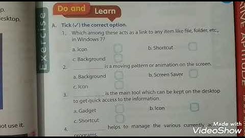 Class 4th|Chapter 4 : Personalizing Windows 7 (Part 3)