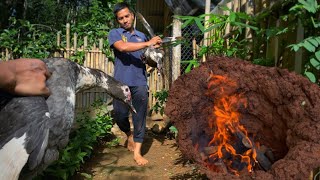 Cook the duck in the ground | amazingly delicious | Living in the Village