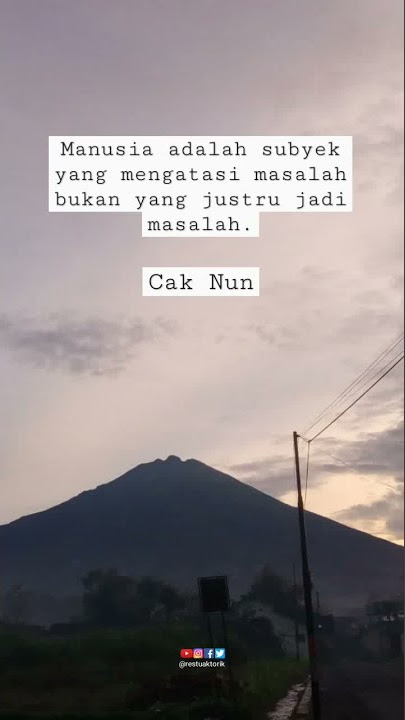 Mengatasi Masalah - Cak Nun || Restu Aktorik