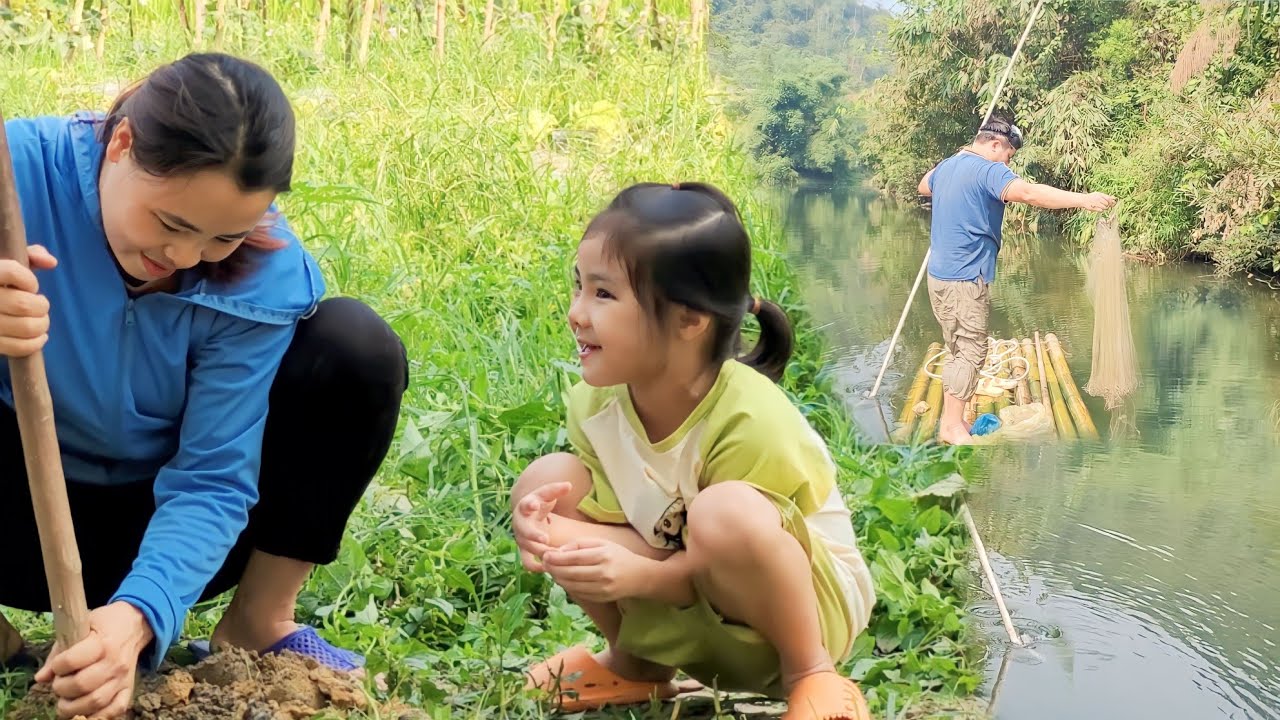 Complete the fence, chicken coop yard, go netting to catch fish and cook family meals