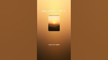 Signals at Dusk — 2025 10 20 Instrumental