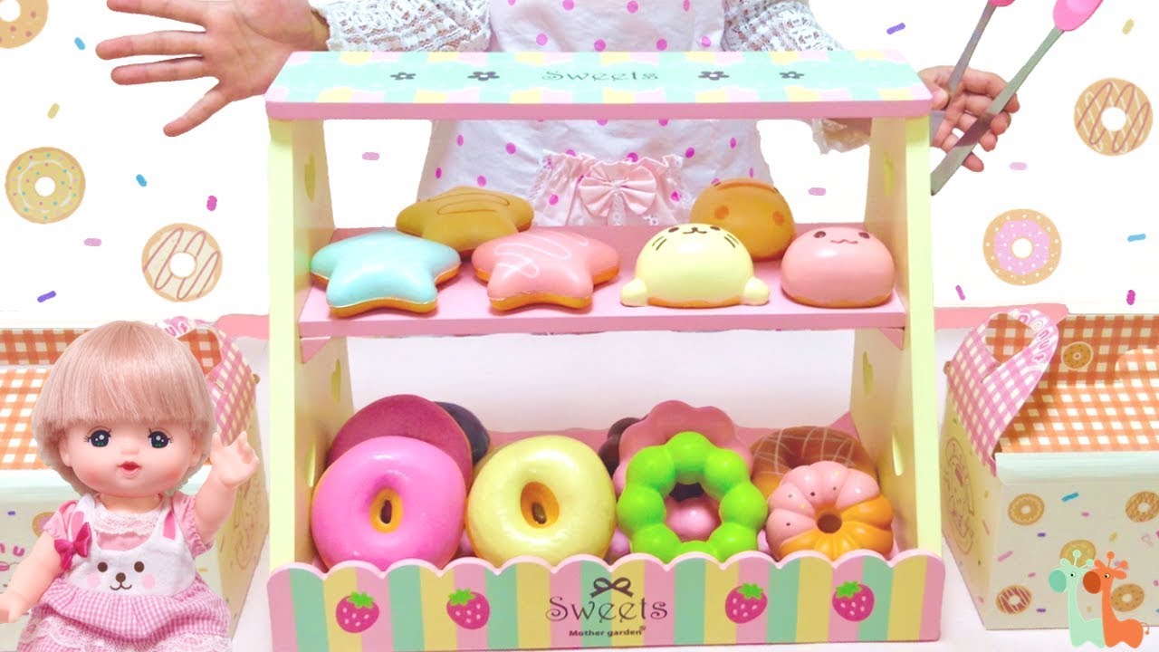 ドーナツ屋さん メルちゃんにおとどけ スクイーズ Donut Shop Playset Mell Chan Doll Dounut Squishy Youtube