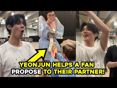 Txts Yeonjun Helps A Fan Propose To Their Partner!