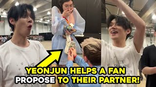 TXT’s Yeonjun Helps A Fan Propose To Their Partner!