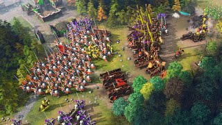 Age of Empires 4  4v4 INSANE NEVER SURRENDER Multiplayer Gameplay