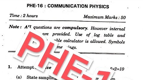 #ignou #phe PHE-16 || HINDI INTRO..||PREVIOUS YEAR SOLVED QUESTION PAPER