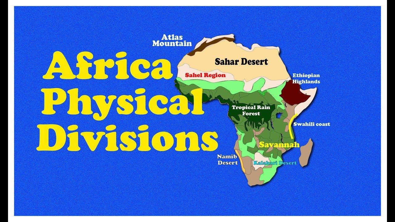 physical feature map of africa Africa Physical Features Youtube physical feature map of africa