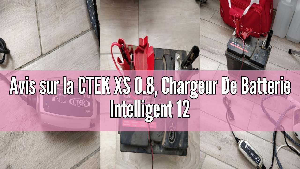 Chargeur Batterie Moto CTEK XS 0.8 - Intelligent 12V 0.8A Pour Moto, Quad, JetSki - Désulfateur Et Mainteneur