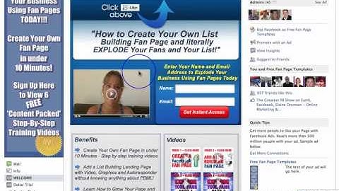 Facebook Iframes Fan Page - Tour of a Facebook Page (Video 3)