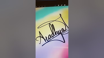 ARADHYA name signature on procreate comment your name #trending #art #calligraphy
