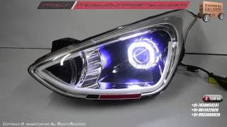 V514 Projector Headlights with DRL's Hyundai Grand i10 Mxsmotosport - YouTube