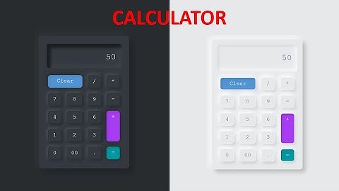 Neumorphism Calculator using HTML CSS and JavaScript | Mini Project