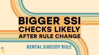 Bigger SSI Checks Likely as Social Security Changes Rental Subsidy Rule by HealthWatch Wisconsin 1,171 views 1 month ago 2 minutes, 49 seconds