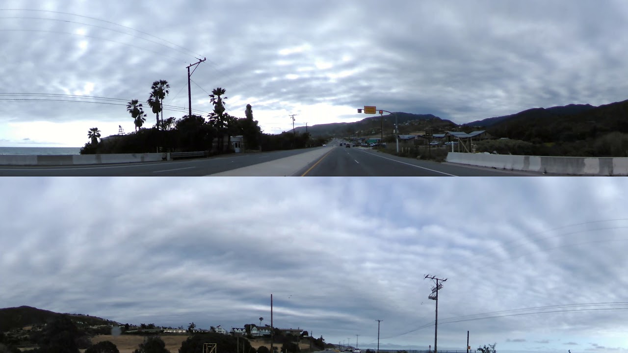 1 hr and 16 minutes of Driving in Malibu, California on Pacific Coast Highway with the V360 camera